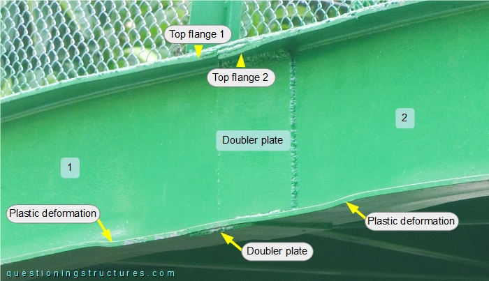 Girder to girder connection with plastic deformation