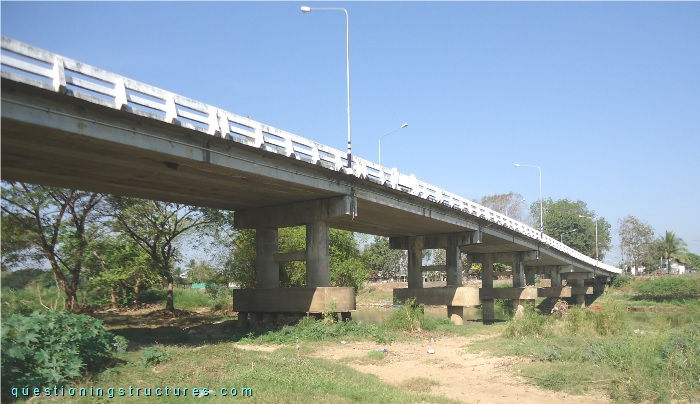 Beam bridge over a river