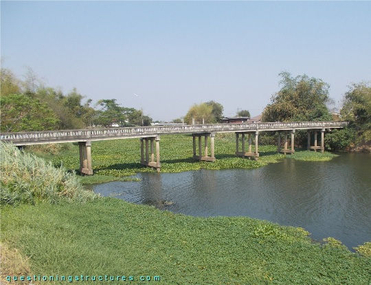 Beam bridge over a river (link-image to beam bridges).
