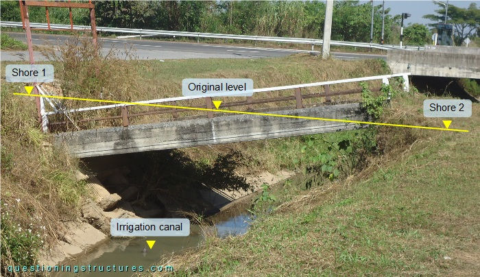 Collapsed beam bridge