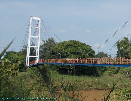 Cable-stayed bridge over a river (link-image to cable-stayed bridge 2).