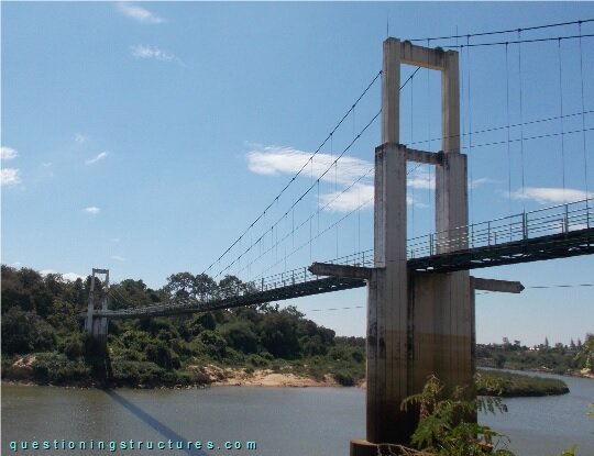 Hybrid cable-stayed suspension bridge over a river (link-image to hybrid cable-stayed suspension bridge 3)