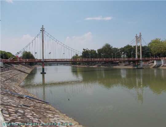 Suspension bridge over a river (link-image to suspension bridge 13)