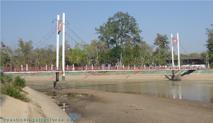 Suspension over a river