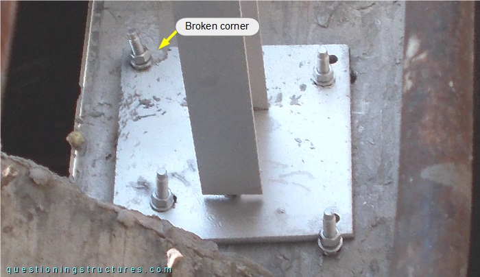 Connection between I-beam and reinforced concrete column