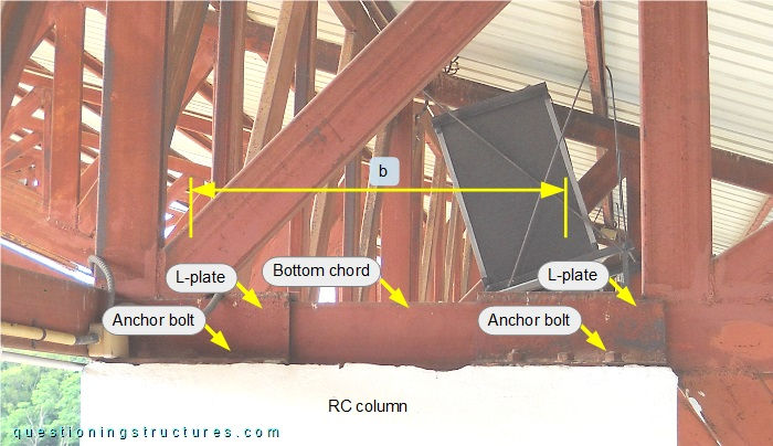 Connection between truss and RC column
