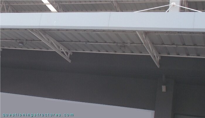 Steel canopy roof.