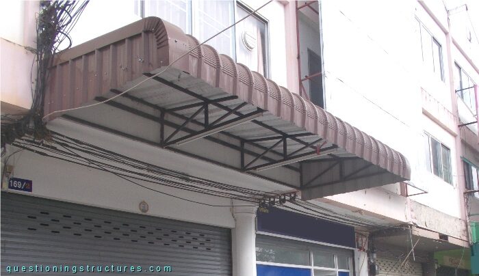 Steel canopy roof