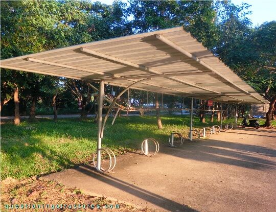 Freestanding bikeport (link-image to parking lot structure 14)