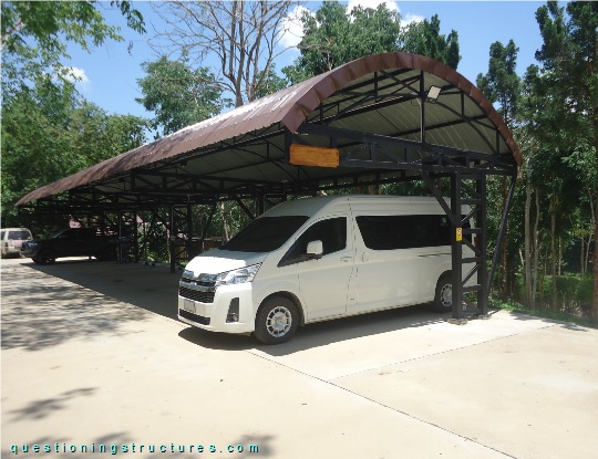 Freestanding steel carport (link-image to parking lot structure 17)