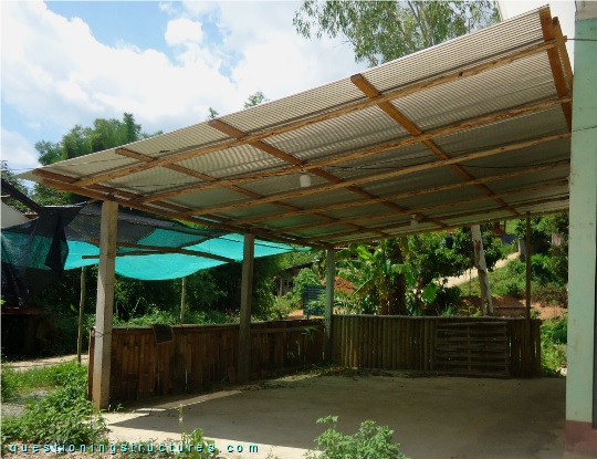Freestanding steel carport (link-image to parking lot structure 18)