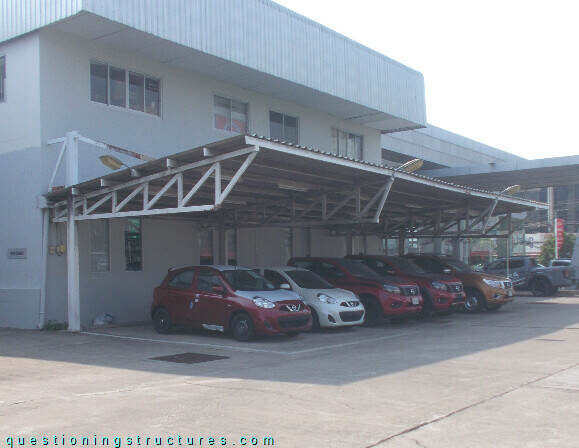 Attached steel carport (link-image to parking lot structure 2)