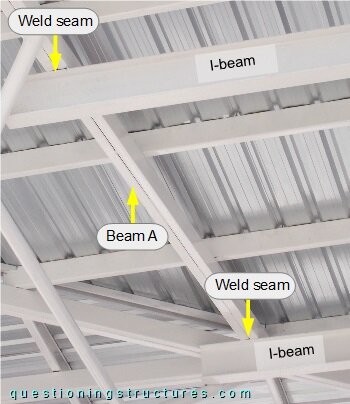 Beam to beam connection of a free standing steel carport