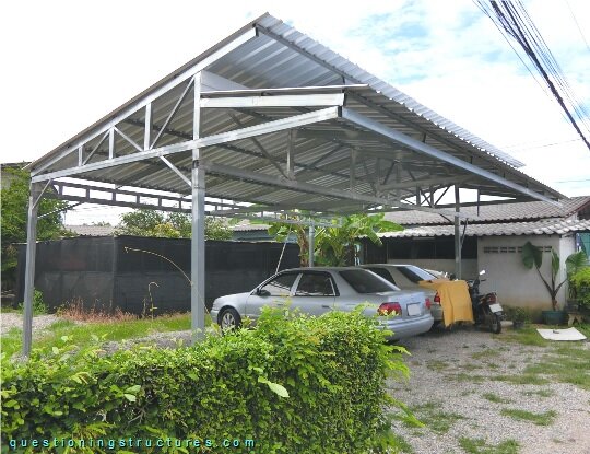 Freestanding steel carport (link-image to parking lot structure 6)