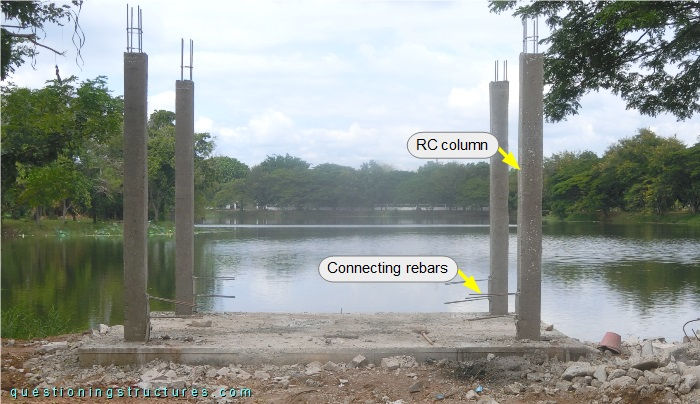 Construction site of a pavilion