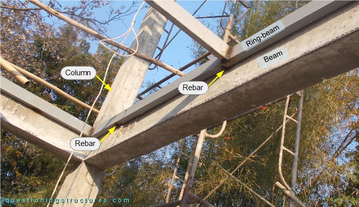 Unbraced RC frame of a water tower